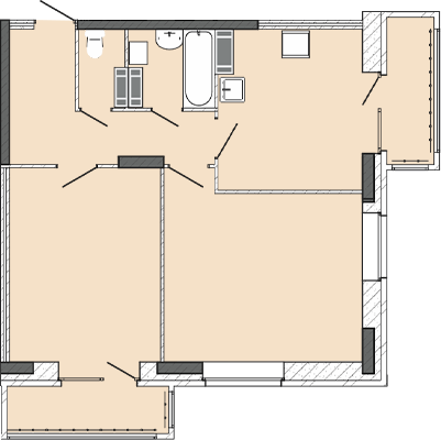 2-комнатная квартира