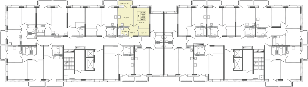 1-комнатная квартира — на этаже