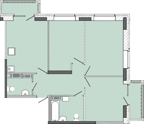 3-комнатная квартира